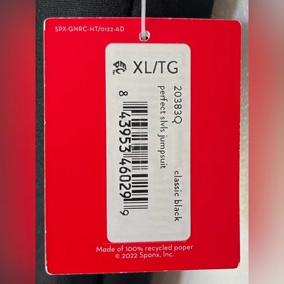 Spanx ‘the perfect sleeveless jumpsuit’ size XL, black, zip up back - Picture 2 of 8